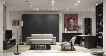 LIBERTY - Sled base upholstered armchair with armrests by HUGUES CHEVALIER - view 3